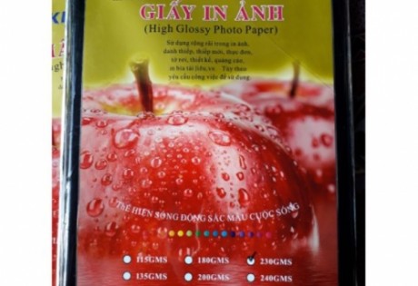 Giấy in ảnh A4 Kim Mai 1 mặt 230gsm